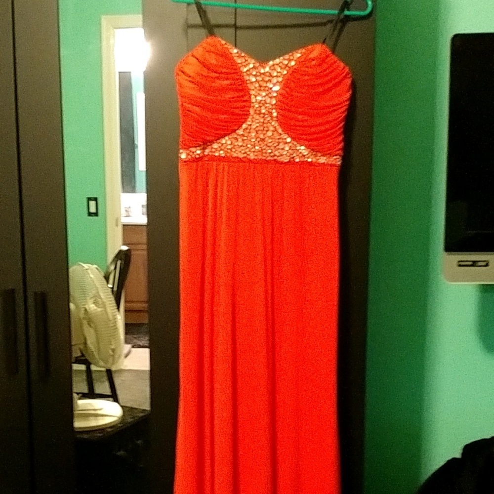 Hot pink maxi dress